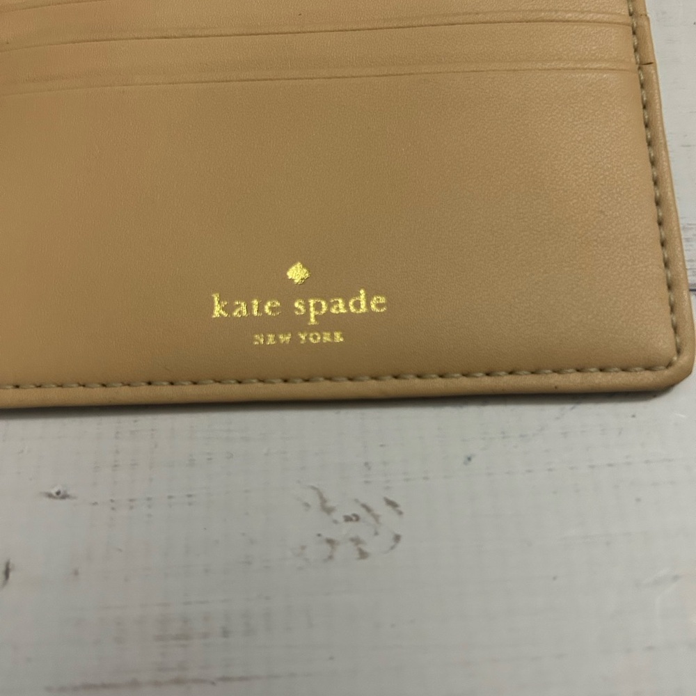 Kate Spade Aqua Card Holder with Gold Details, COA - Picture 4 of 6